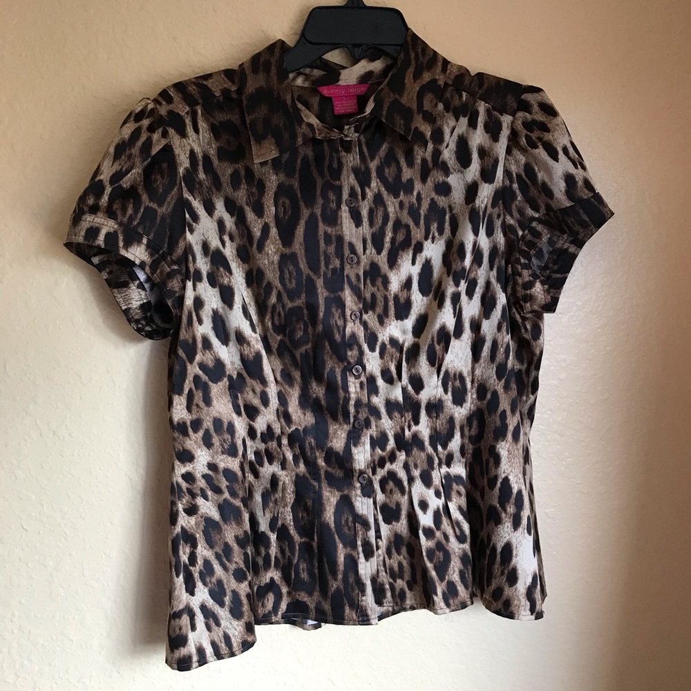 Sunny Leigh animal print blouse